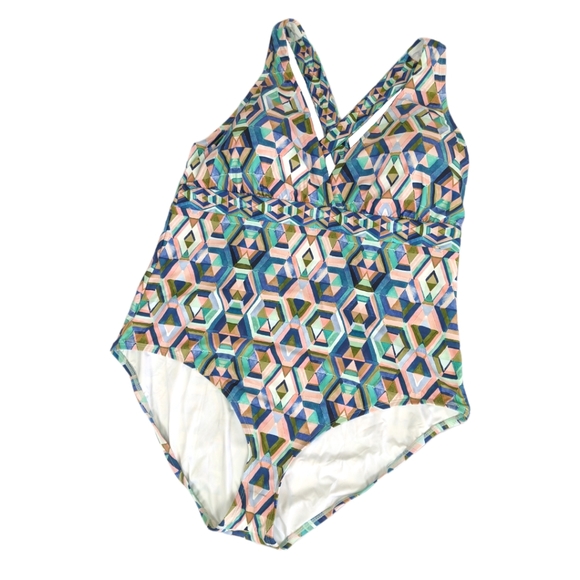 La Blanca Riviera Cross Back One-Piece Swimsuit 20W - Picture 1 of 13